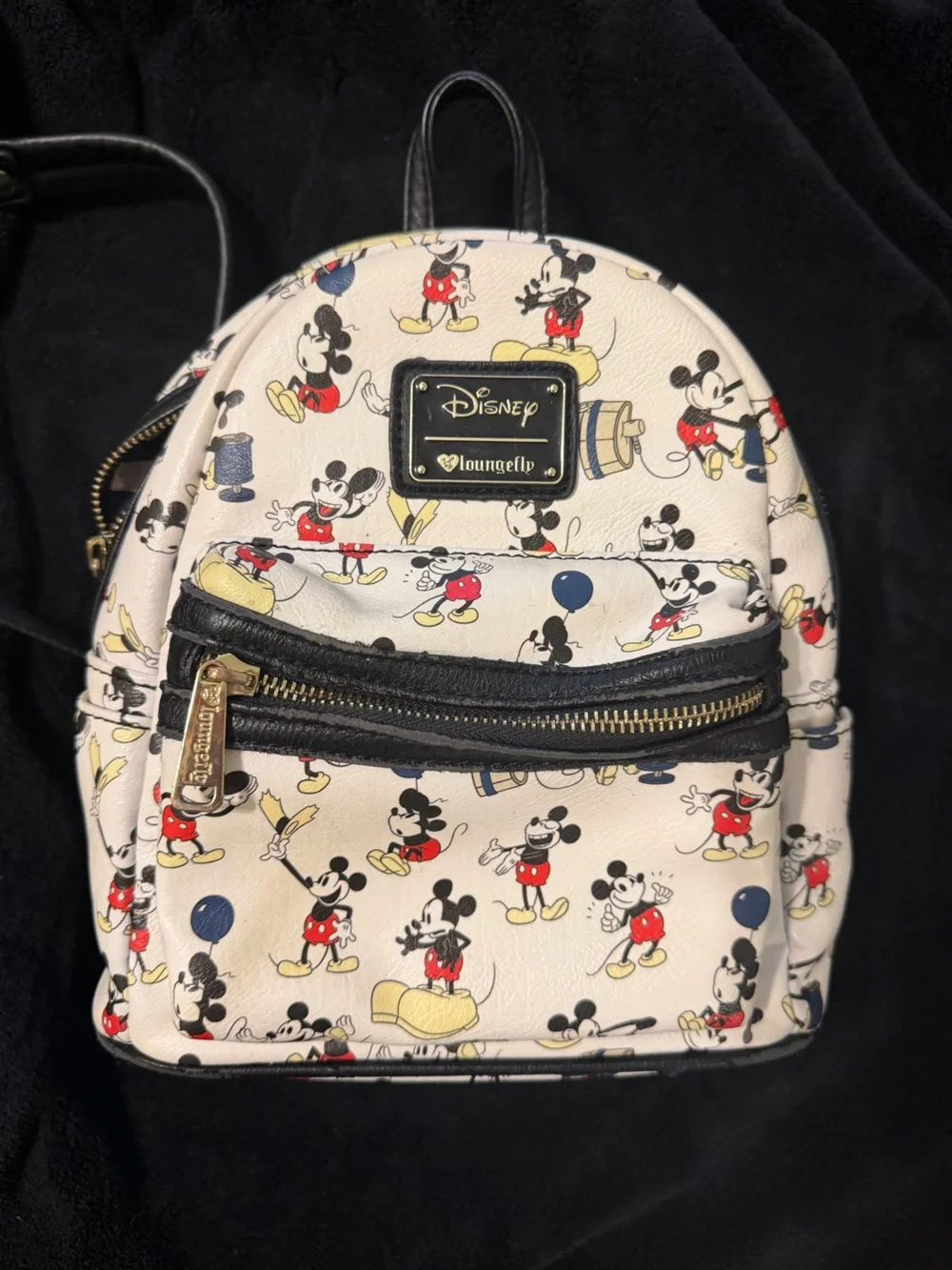 Disney x Loungefly White Mickey Mouse Print Backpack